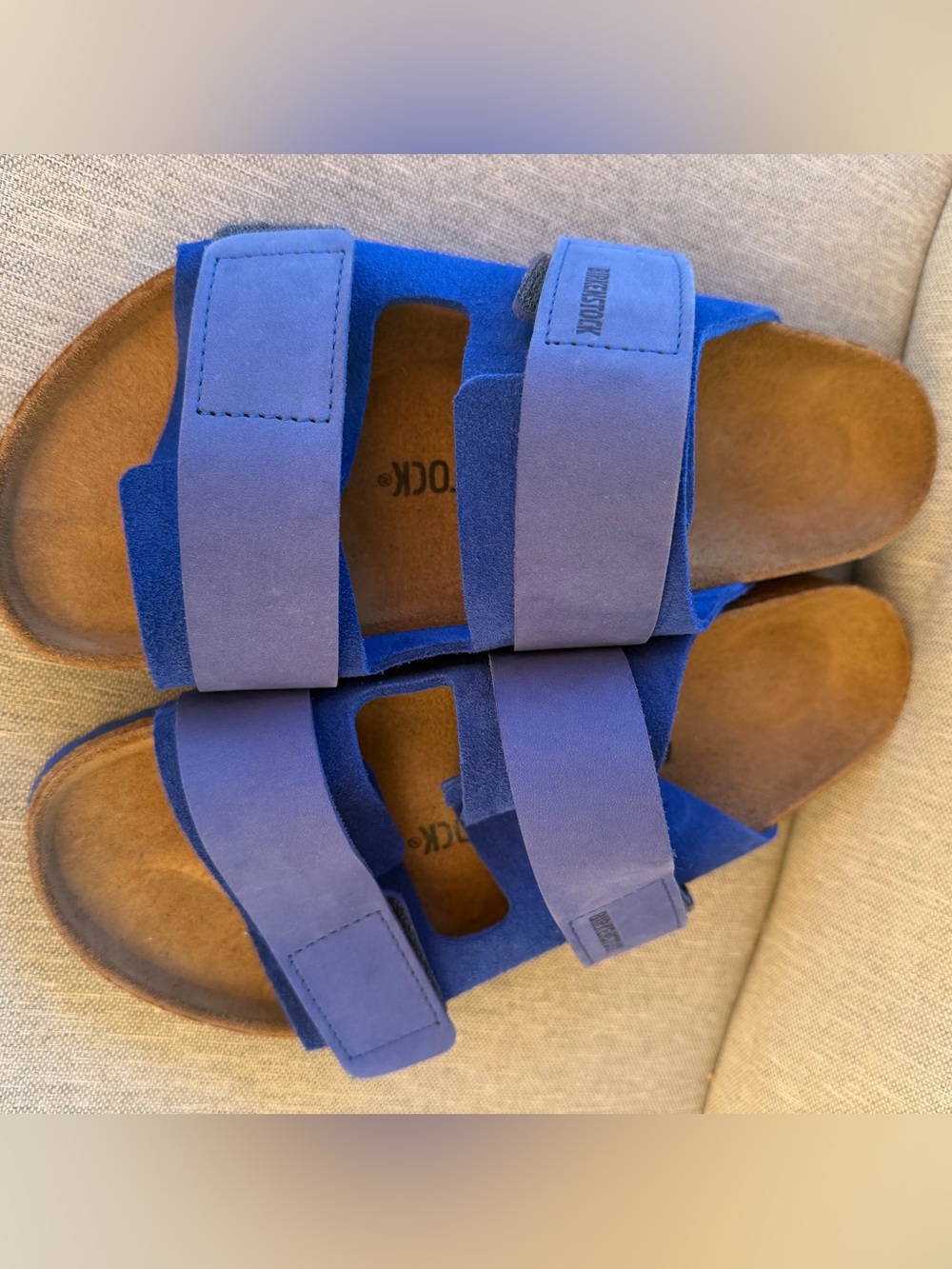 New Birkenstock Uji Ultra Blue Nubuck Suede Slide Sandals Unisex 42 US Men 9 9.5